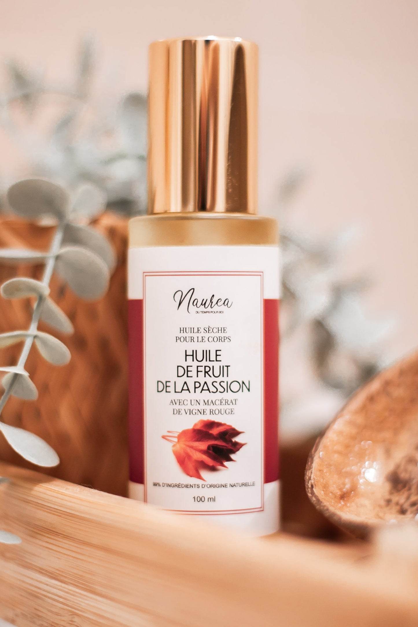 Huile sèche avec un macérât de Vigne rouge
