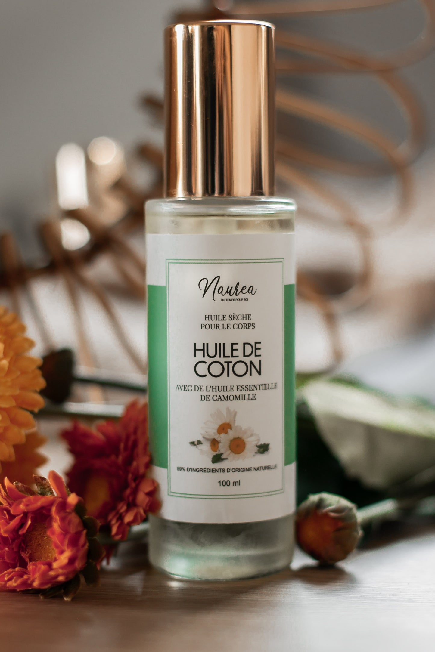 Huile sèche avec de l’huile essentielle de Camomille