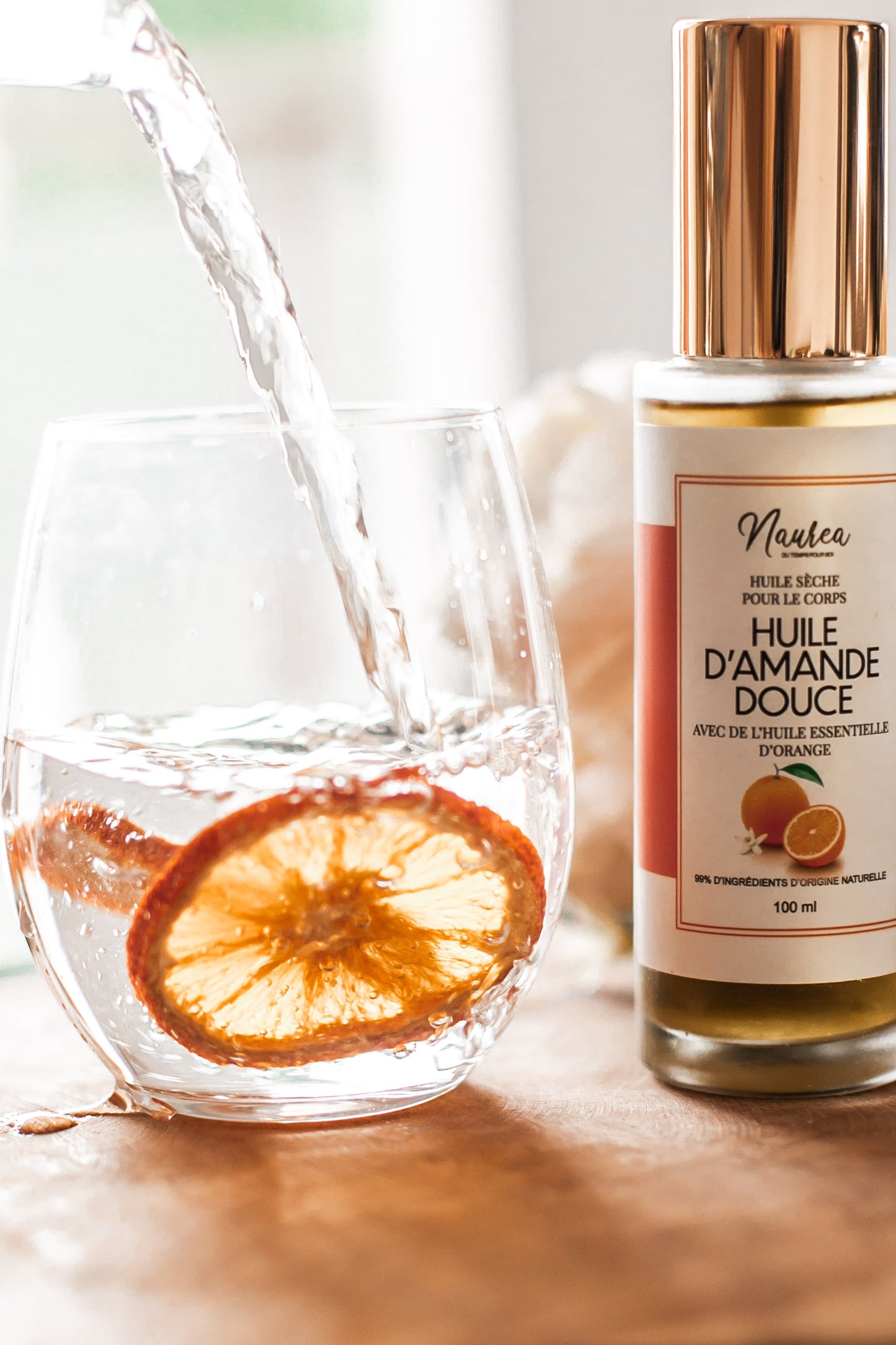 Huile sèche avec de l’huile essentielle d’orange