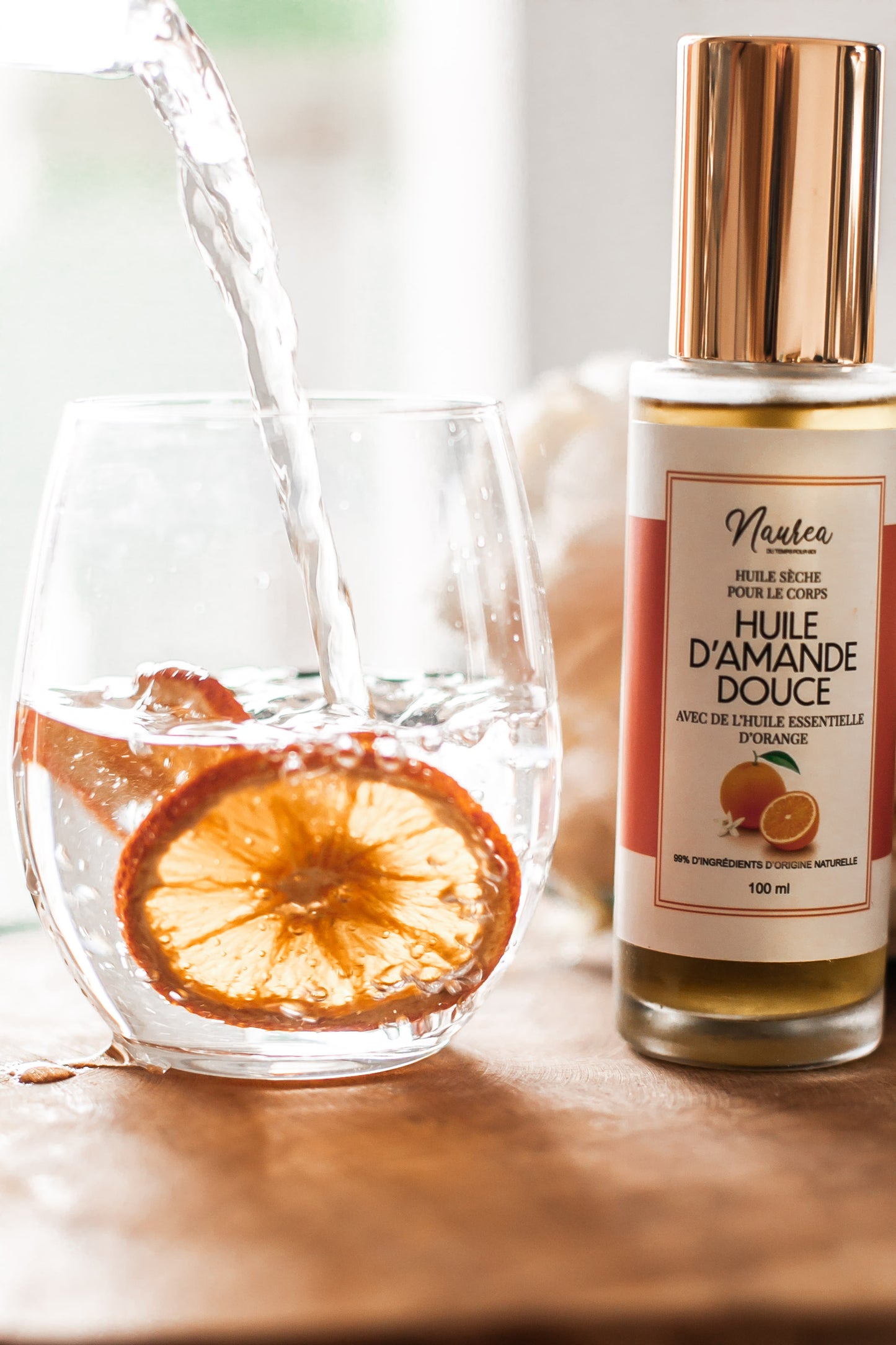 Huile sèche avec de l’huile essentielle d’orange