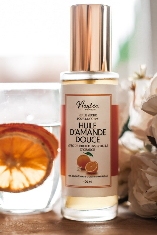 Huile sèche avec de l’huile essentielle d’orange