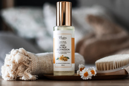 Huile sèche avec de l’huile essentielle d’Ylang-Ylang