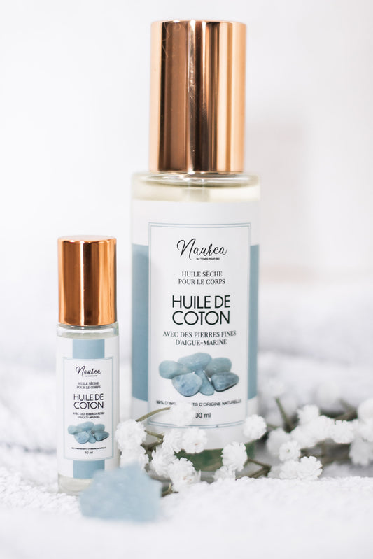 Huile sèche avec des pierres fines d’Aigue-Marine