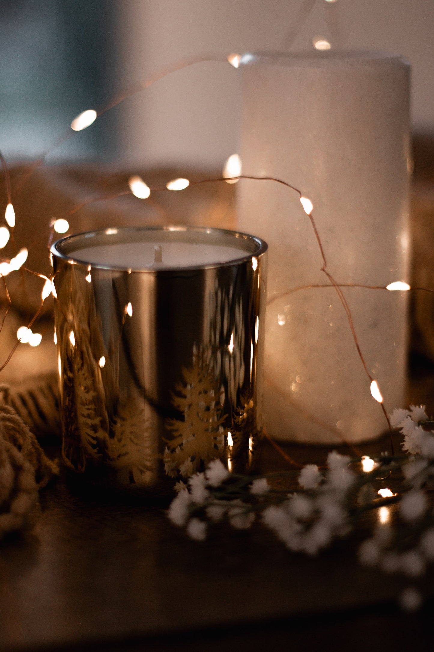 Petit Sapin de Noël Doré