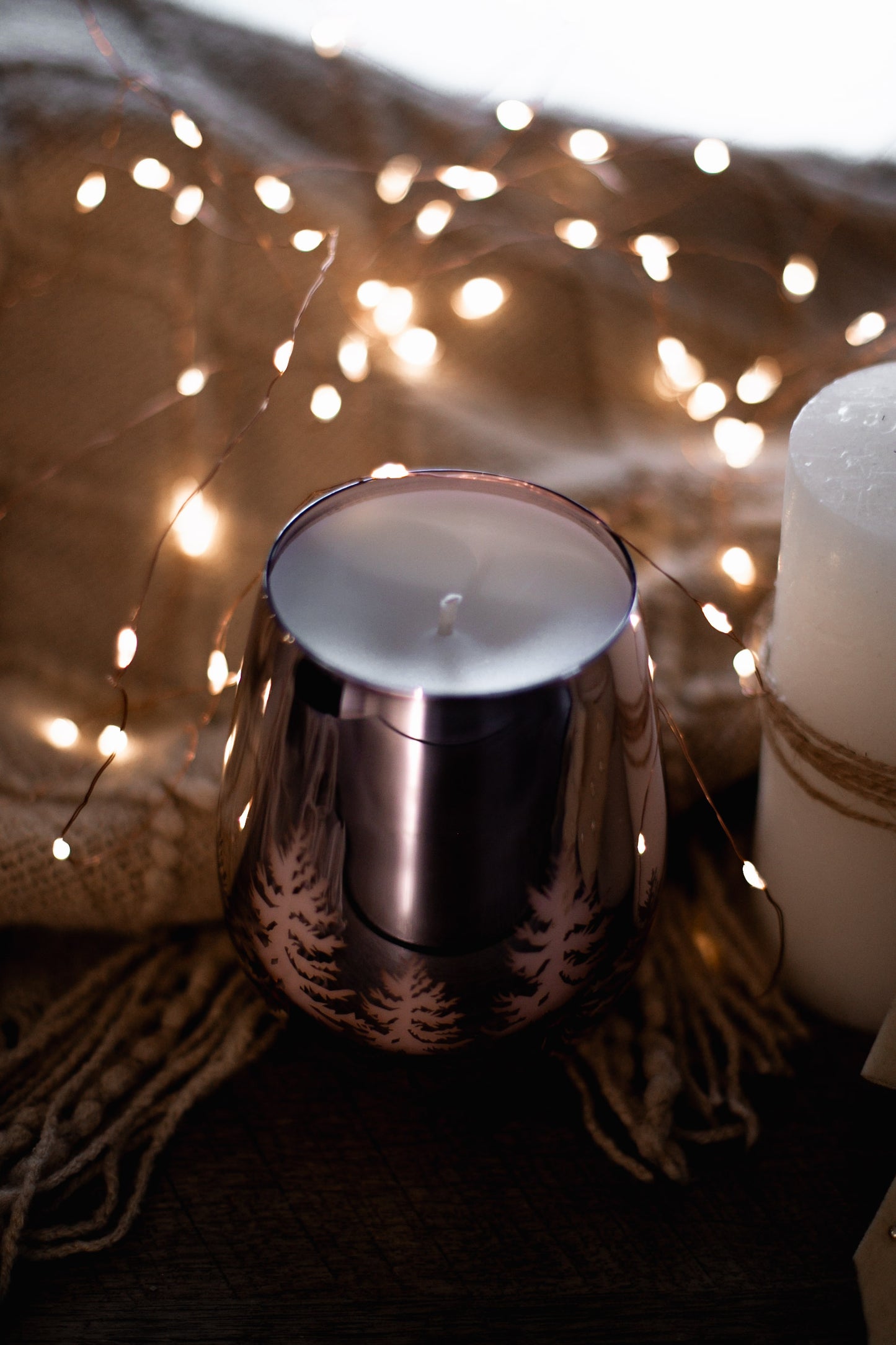 Jar de Noël Rose et Dorée