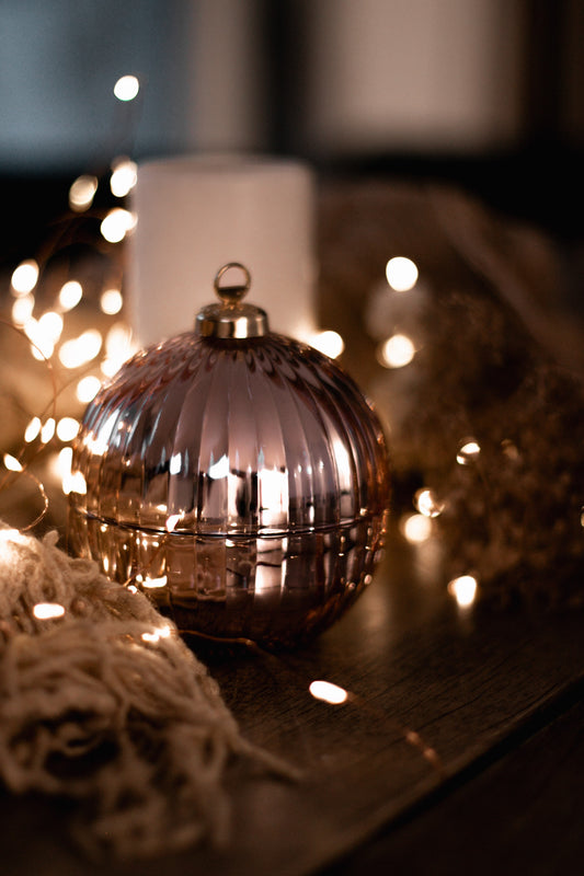 Boule de Noël Rose et Doré