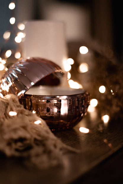 Boule de Noël Rose et Doré