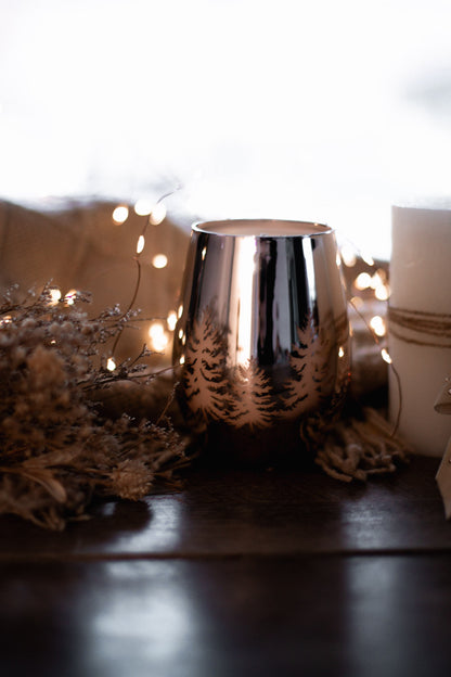 Jar de Noël Rose et Dorée