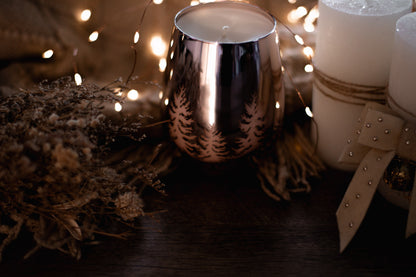 Jar de Noël Rose et Dorée